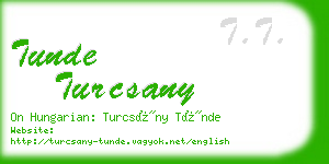 tunde turcsany business card